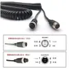 Imagen Aviación Cable de Resorte Camión Monitoreo de Cuatro Vías Cable Espiral Cámara de Semirremolque Cable de Conexión de Video Montado en Vehículo
