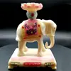 Porta Lámpara Elefante Lámpara de Vela de Mantequilla Lámpara de Mantequilla Soporte para Lámpara Elefante Bebé Portavelas de Siete Estrellas Carcasa para 4/8 Horas Aromaterapia