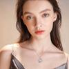 Collar de Plata S925 Joyería de Moda Ballena Contigo Cadena para Clavícula Joyería para Mejor Amiga Cadena para Suéter Regalo Conmemorativo de Cumpleaños