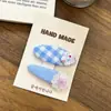 ¡Oso Azul Leche! Lindo Pinza para el Cabello de Tela Azul con Puntos, Adorable Pasador Infantil para Flequillo y Cabello Suelto