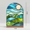 Suporte de exibição acrílico tridimensional mais vendido internacionalmente, feito sob medida com textura de vidro falso, ornamento decorativo transparente para mesa de escritório