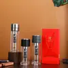 Taza de agua de vidrio de borosilicato de alta calidad al por mayor para fabricante con apertura de un solo toque, doble capa anti-quemaduras, separación de té y agua, taza Yatai portátil para coche