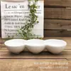 Al por mayor plato de cerámica blanca de 10.5 pulgadas con tres compartimentos para uso doméstico, restaurante, hotel, plato redondo multi-compartimento gourmet, vajilla diaria