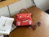 Bolsa de Boneca Mosaico Mais Vendida na Primavera de 2026 Bolsa Kelly Design de Nicho Bolsa de Mão Padrão Desenho Animado Bolsa de Ombro Único Transversal