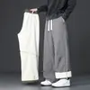 Pantalones de Cachemir Personalizados para Hombre Invierno 2025 Estilo Nuevo Forrados de Felpa Engrosados a Prueba de Frío y Cálidos Ropa de Trabajo Paracaidista Pantalones Casuales