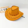 Sombrero de Sol para Viajes de Ocio Transfronterizos de Fábrica, Gamuza Sintética, Protección Solar de Verano, Fresco Sombrero de Vaquero Occidental para Hombres y Mujeres