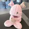 Gorro Infantil para Otoño e Invierno, Lindo y Adorable Gorro de Lana Tejida para Niños, Grueso y Cálido con Protección para los Oídos a Prueba de Viento para Niñas