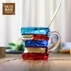 Caneca Livro Pintada Mecanismo 3D Formato de Livro Novidade Caneca de Café Mais Vendida Produto Transfronteiriço Atacado