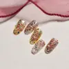 Arte de Uñas con Nuevos Pegatinas en Relieve de Fuegos Artificiales Deslumbrantes y Coloridos, Uñas Adhesivas Románticas Coloridas con Destellos Láser y Relieve de Concha