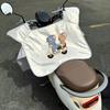 Acolchado eléctrico para parabrisas de coche, verano, protector solar, resistente al viento, impermeable, transpirable, primavera, verano y otoño, acolchado ligero para parabrisas con imagen linda y divertida