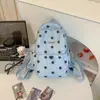 Mochila de lunares muy elegante para mujer, modelo nuevo 2026, gran capacidad, adecuada para estudiantes de secundaria y preparatoria, estudiantes universitarios y para ir al trabajo.