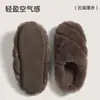 Pantufas de Pelúcia Xadrez Macias e Pegajosas 2026 Novo Estilo Feminino de Inverno com Plus Veludo Solado Grosso Quente Roupa de Casa Podem Ser Usadas Fora Sapatos Peludos