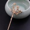 Accesorios de joyería antiguos, ramas de parra de cobre fundido, horquilla Hanfu, horquilla para el cabello, material hecho a mano