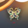 Mariposa Retro Aleación Electrochapada Cloisonné Hecho a Mano DIY Collar Antiguo Pasador Corona de Pelo Corona de Fénix Joyería Perlas