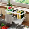 Estante de Almacenamiento para Fregadero de Cocina, Estante Multifuncional de Secado para Encimera del Hogar, Soporte para Esponja, Estropajo y Paño