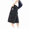 Calça Jeans Cropped Estampada de Bolinhas Retrô Americana 2026 Verão Shorts Finos Largos Lavados Calça de Cintura Média Wide Leg