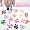 Nuevos accesorios para uñas de flor de lirio de cristal de hielo con tallado suave, resina degradada, flor de simulación, accesorios para uñas súper hada DIY