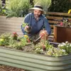 Frete grátis caixa de flores de liga de alumínio para cultivar vegetais, vaso de flores de jardim, canteiro de vegetais de liga de alumínio para jardim externo