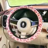 Funda de volante de coche cálida de felpa personalizada por el fabricante, protector de volante antideslizante para invierno, funda de mango anticongelante