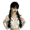 Categoria 2 Influenciador de E-commerce Peruca de Menina Popular Tranças Rabo de Cavalo Realista Estilo Chinês Doce Cool Boxe Duas Tranças Longas em Estoque