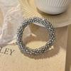 Diadema Brillante Casual Elegante con Diamantes para Mujer 2024 Nueva Elegante Cuerda para el Cabello Tipo Pulsera Banda de Goma de Alta Elasticidad Cuerda para la Cabeza de Cola de Caballo