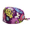 Gorro Quirúrgico Estampado Algodón Puro Ajustable con Botón con Banda Absorbente de Sudor Color Sólido Gorro de Sala de Operaciones para Doctor Gorro de Enfermera UCI