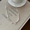 Collar de Perlas Empalmadas con Corazón de Plata Roto para Mujer, Cadena para Clavícula de Diseño de Nicho, Cadena para el Cuello de Estilo Minimalista de Lujo Ligero con Cara Sonriente