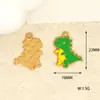 Animal Fofo de Desenho Animado Dinossauro Pequeno Liga Esmalte DIY Acessórios Pingente de Chaveiro Acessórios de Joias