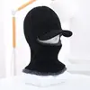 Gorro de lana de invierno con ala para proteger las orejas para hombres de mediana edad y ancianos, gorro de tigre para ciclismo al aire libre, gorro de punto de una sola pieza que protege el cuello