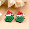 Pendientes de Navidad Transfronterizos Europeos y Americanos Pendientes de Navidad Acrílicos Festivos del Grinch Estilo Ins Simple y Versátil