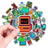 50 Pegatinas de Código de Programación de Píxeles, Pegatinas DIY de Elementos de Computadora Estilo Geeky, Nuevos Materiales para Planificador de Comercio Electrónico Transfronterizo
