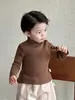 Mono de Bebé y Niño Pequeño Estilo Coreano de Moda con Forro de Felpa, Muñeco Lindo, Invierno 2026, Nuevo Suéter Base
