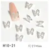 Nova Arte de Unhas Tendência Borboleta Acessórios Dourados Luxo Leve Tridimensional Versátil Laço Metal Folha de Ouro Decoração de Unhas