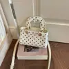 Bolso de lunares de nicho de alta gama para mujer, nuevo modelo de otoño 2026, súper popular para el trabajo, bolso de mano pequeño, bolso de hombro y cruzado