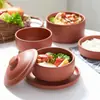 Tigela de cerâmica tigela pequena antiga tigela de prato tigela comercial tigela de argila roxa tigela de pote tigela para cozinhar arroz no vapor tigela de cerâmica com tampa tigela para cozinhar arroz no vapor