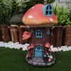 Artesanías de Resina Temu Transfronterizas Adornos para Jardín Patio Balcón Paisajismo Casa Pequeña Estatuas Creativas de Casa Hongo