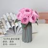 Flor de Imitación Rosa Europea Novia Boda Flor de Mano Ramo de Mesa Rosa 7 Letras a Mano Rosa Concubina Imperial