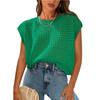Blusa de punto con cuello redondo y protección solar para mujer, ropa transfronteriza europea y americana de Amazon, novedad de verano de 2025