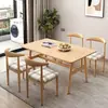 Mesa de comedor para hogar pequeño, mesa de comedor y silla combinadas modernas y sencillas, mesa de comedor de ocio, mesa rectangular nórdica económica
