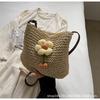 Bolso Cubo Tejido con Lazo Estilo Coreano para Mujer 2024 Nuevo Lanzamiento Popular Bolso Cruzado Popular Bolso de Mano de Nicho Estilo Occidental