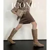 Botas Finas até a Coxa Femininas 2026 Outono/Inverno Nova Chegada Acima do Joelho Botas Meilade Franzidas Botas de Equitação Botas de Moda
