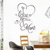 Nuevo DZ010 Lema en inglés Te amo más Te amo más amor dormitorio decoración del hogar pegatina de pared