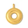 Colgante de Letra del Alfabeto Burbuja, Colgante DIY de Acero Inoxidable Chapado en Oro Pulido, Collar Elegante para Mujer, Colgante de Joyería de Acero de Titanio