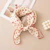 Pañuelo de seda estampado para primavera y verano, pañuelo de cuello fresco y elegante, pañuelo cuadrado para transmisión en vivo transfronteriza, protector de cuello, pañuelo versátil estilo coreano