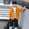Chaqueta con Capucha para Niños Primavera y Otoño Estilo Coreano Infantil Guapa Moderna Cortavientos para Bebés y Niños Pequeños Fresca Prenda Exterior Comercio Exterior