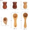 O Fabricante Pode Personalizar a Escova de Limpeza Facial com Cabo de Madeira Vírgula Escova de Limpeza Manual para Remover Cravos, Remover Maquiagem, Limpar e Embelezar Cabos de Madeira Maciça