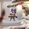 Transfronterizo Nuevo Producto Material Acrílico Plano 2D Morado Lazo Patinaje Tortuga Anillo Llavero Colgante