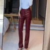 2024 Amazon deseja calças de couro europeu e americano comércio exterior moda novas senhoras alta elástica PU calças de couro leggings calças femininas