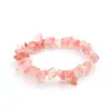Pulsera de Grava de Cristal Natural Xiyin Transfronteriza de Amazon Ágata Jade Pulsera de Piedra Irregular Joyería al por Mayor