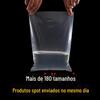 Saco de embalagem plástica tipo bolso plano de PE de alta pressão espessado com impressão de LOGO grande e pequeno, fábrica de sacos de embalagem plástica atacado, saco transparente com filme interno
